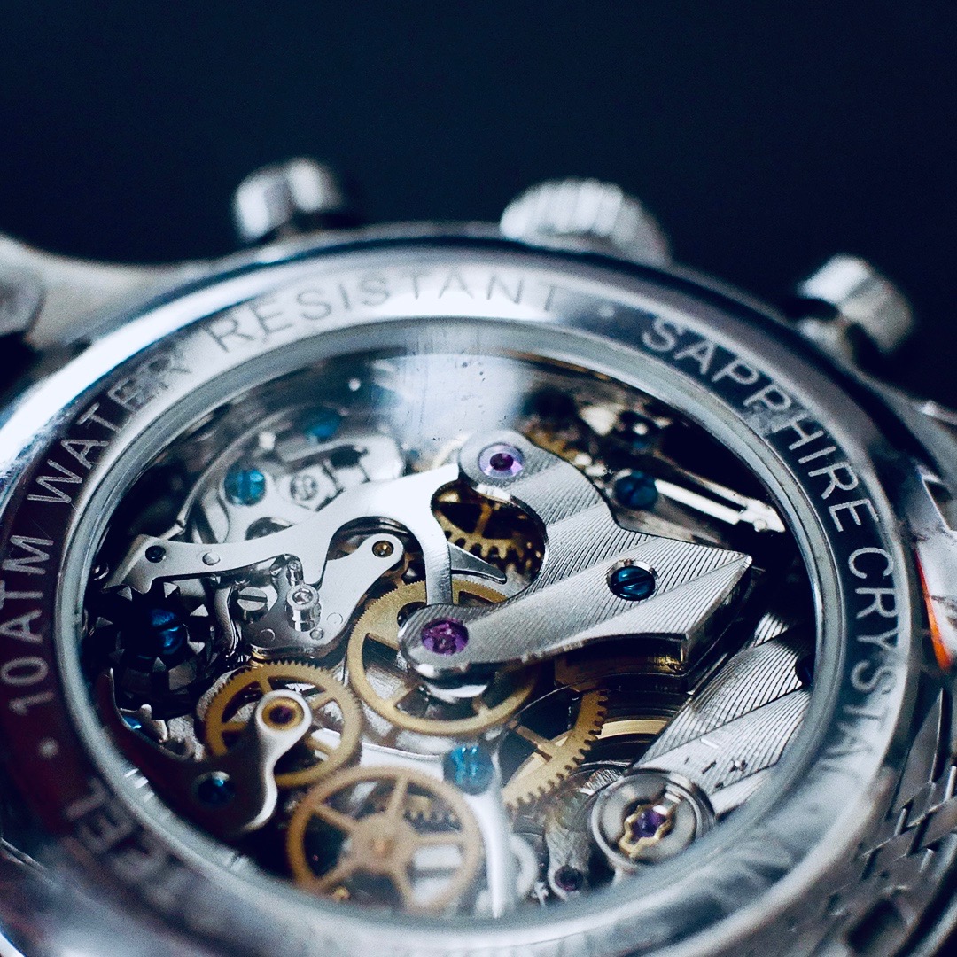 Mechanical watch movement.